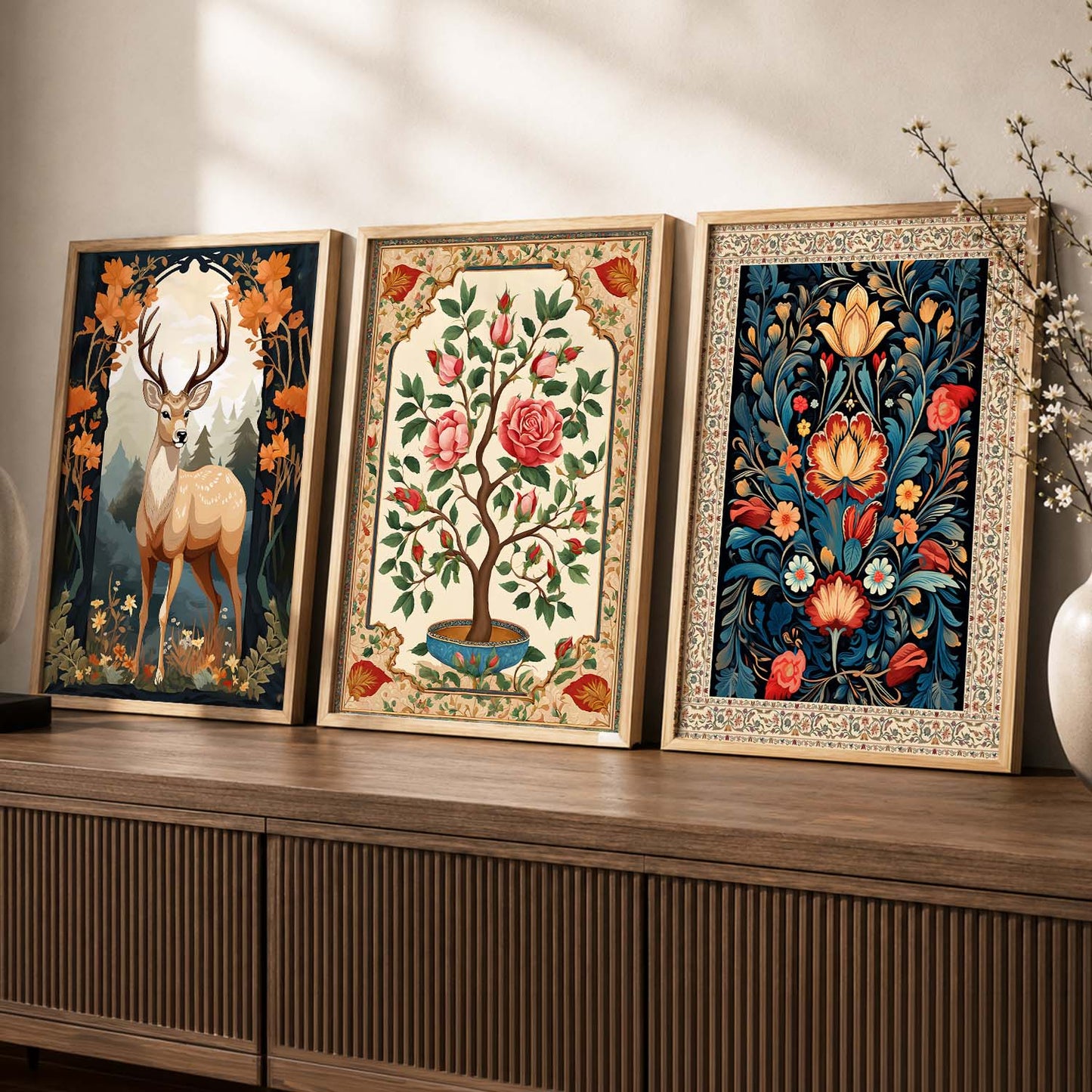 Madhubani   Wall Art Paintings for Living Room - Wall Poster With frames