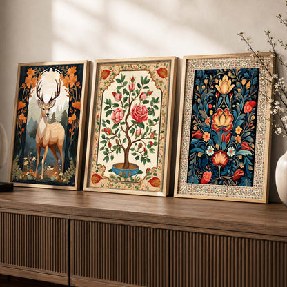Madhubani   Wall Art Paintings for Living Room - Wall Poster With frames