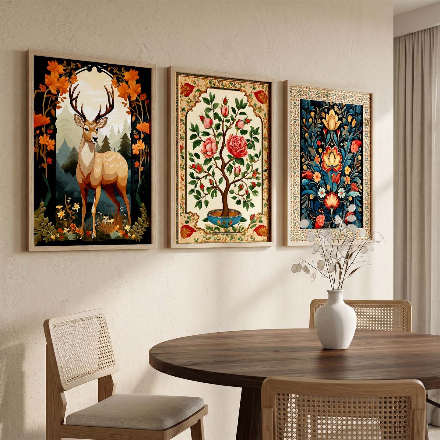 Madhubani   Wall Art Paintings for Living Room - Wall Poster With frames