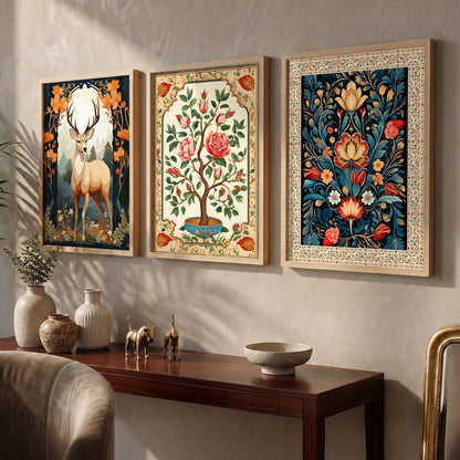 Madhubani   Wall Art Paintings for Living Room - Wall Poster With frames