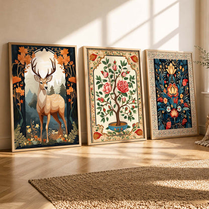 Madhubani   Wall Art Paintings for Living Room - Wall Poster With frames