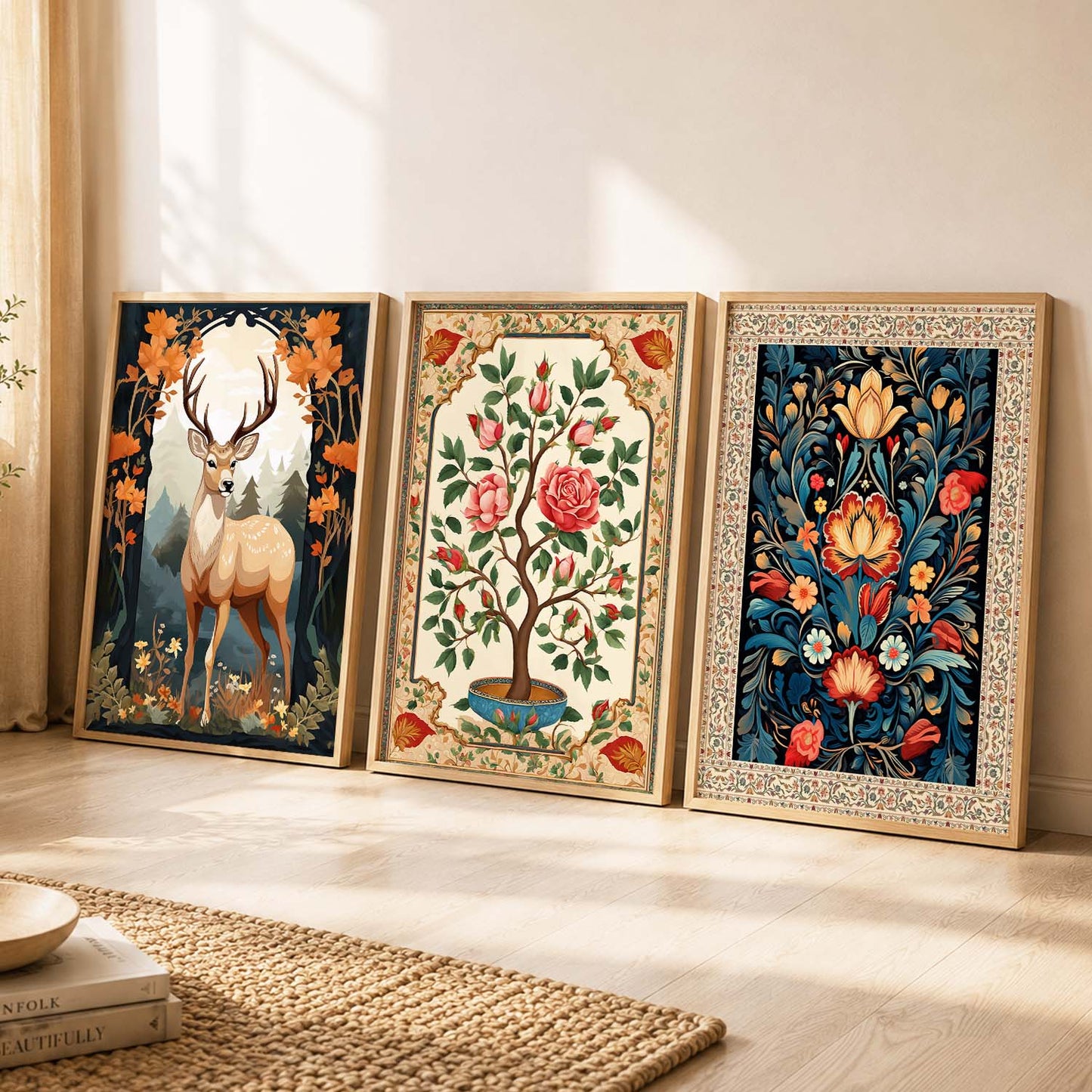 Madhubani   Wall Art Paintings for Living Room - Wall Poster With frames