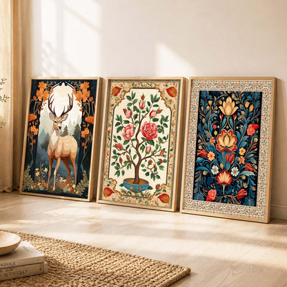 Madhubani   Wall Art Paintings for Living Room - Wall Poster With frames