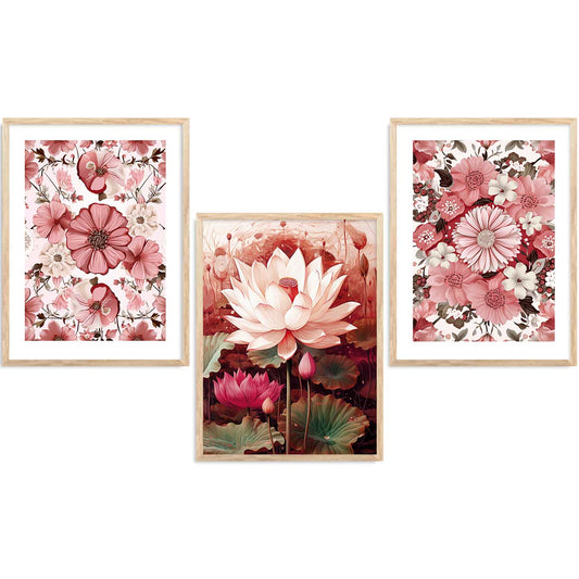Floral  Wall   Art Paintings for Living Room - Wall Poster With frames