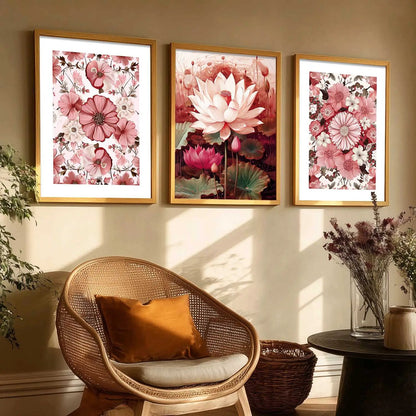 Floral  Wall   Art Paintings for Living Room - Wall Poster With frames