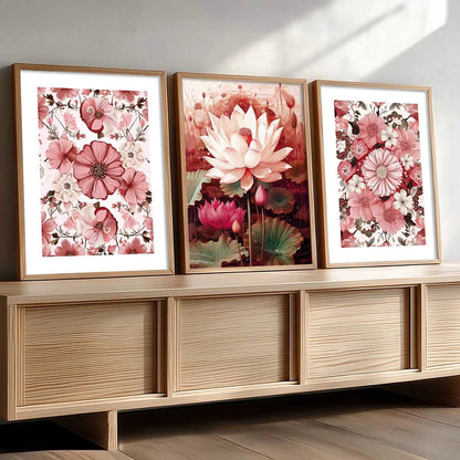 Floral  Wall   Art Paintings for Living Room - Wall Poster With frames