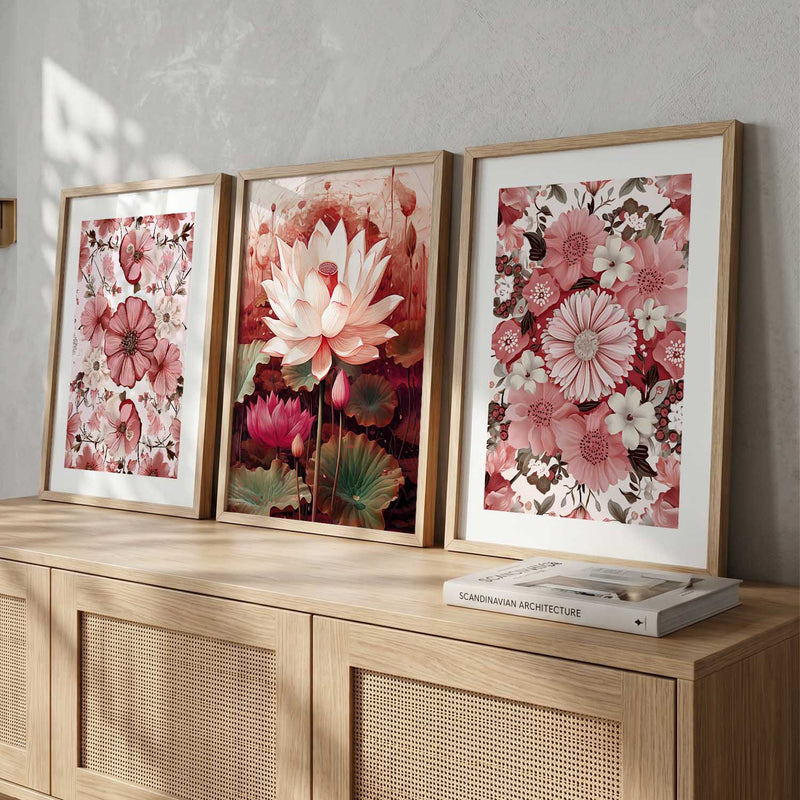 Floral  Wall   Art Paintings for Living Room - Wall Poster With frames