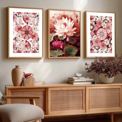Floral  Wall   Art Paintings for Living Room - Wall Poster With frames