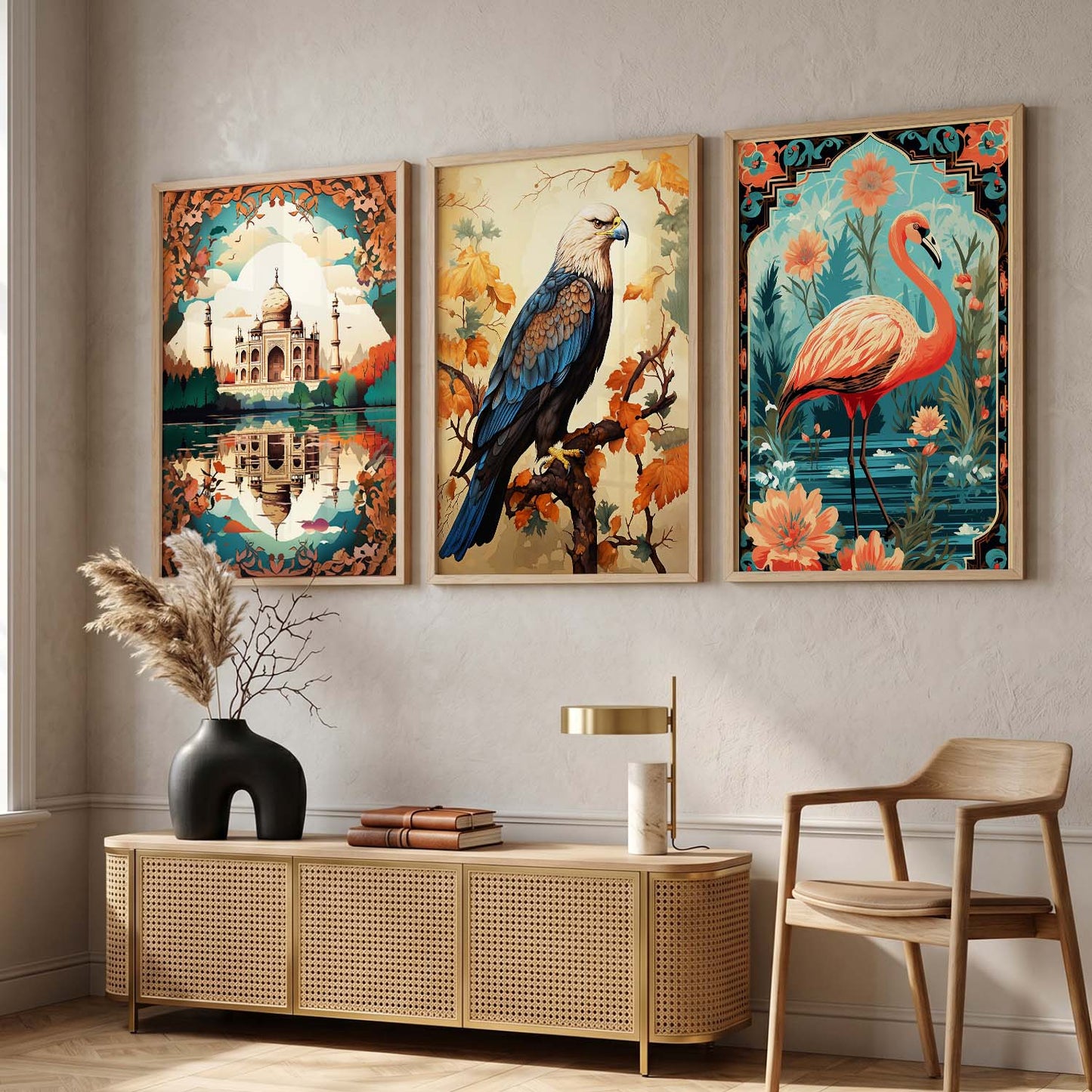 Traditional  Wall  Art Paintings for Living Room - Wall Poster With frames