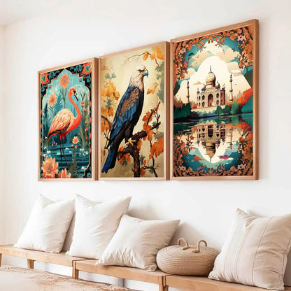 Traditional  Wall  Art Paintings for Living Room - Wall Poster With frames