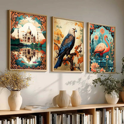 Traditional  Wall  Art Paintings for Living Room - Wall Poster With frames