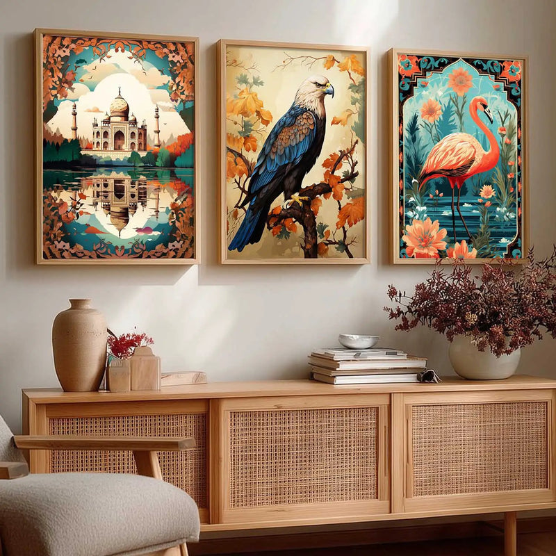Traditional  Wall  Art Paintings for Living Room - Wall Poster With frames
