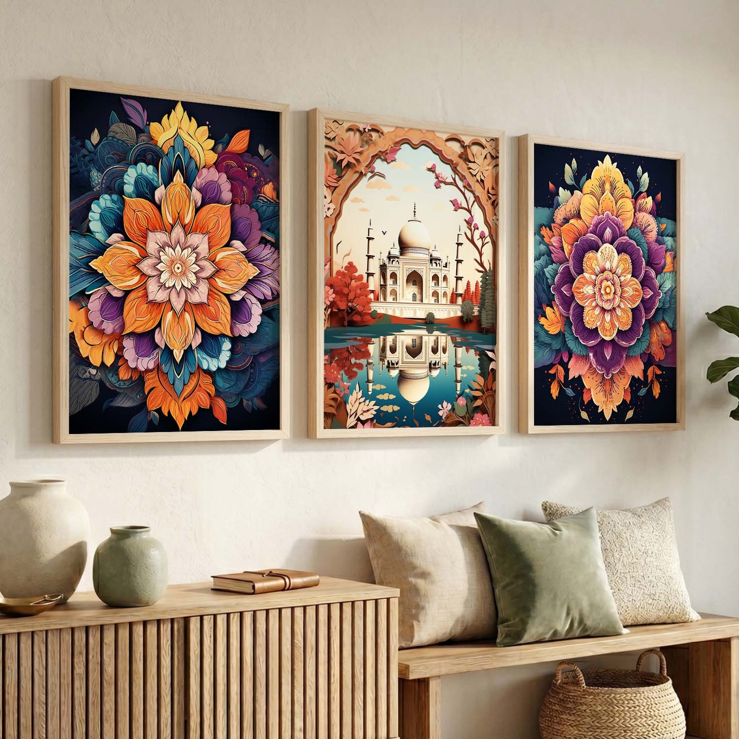 Traditional  Wall Art Paintings for Living Room - Wall Poster With frames