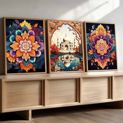 Traditional  Wall Art Paintings for Living Room - Wall Poster With frames