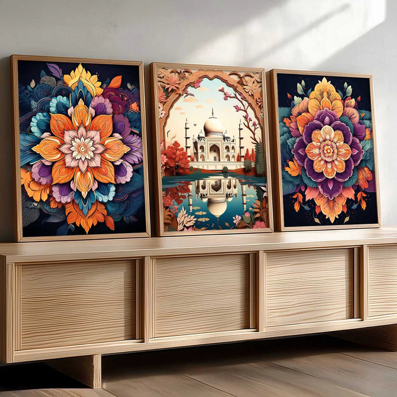 Traditional  Wall Art Paintings for Living Room - Wall Poster With frames