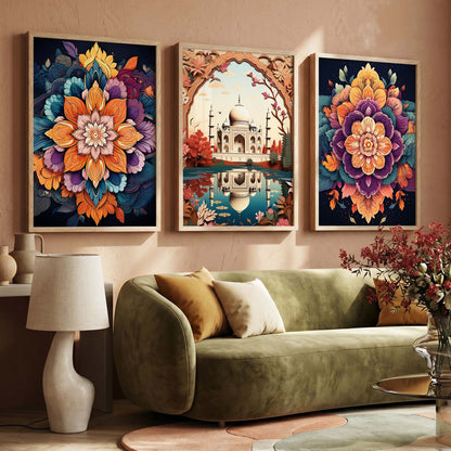 Traditional  Wall Art Paintings for Living Room - Wall Poster With frames