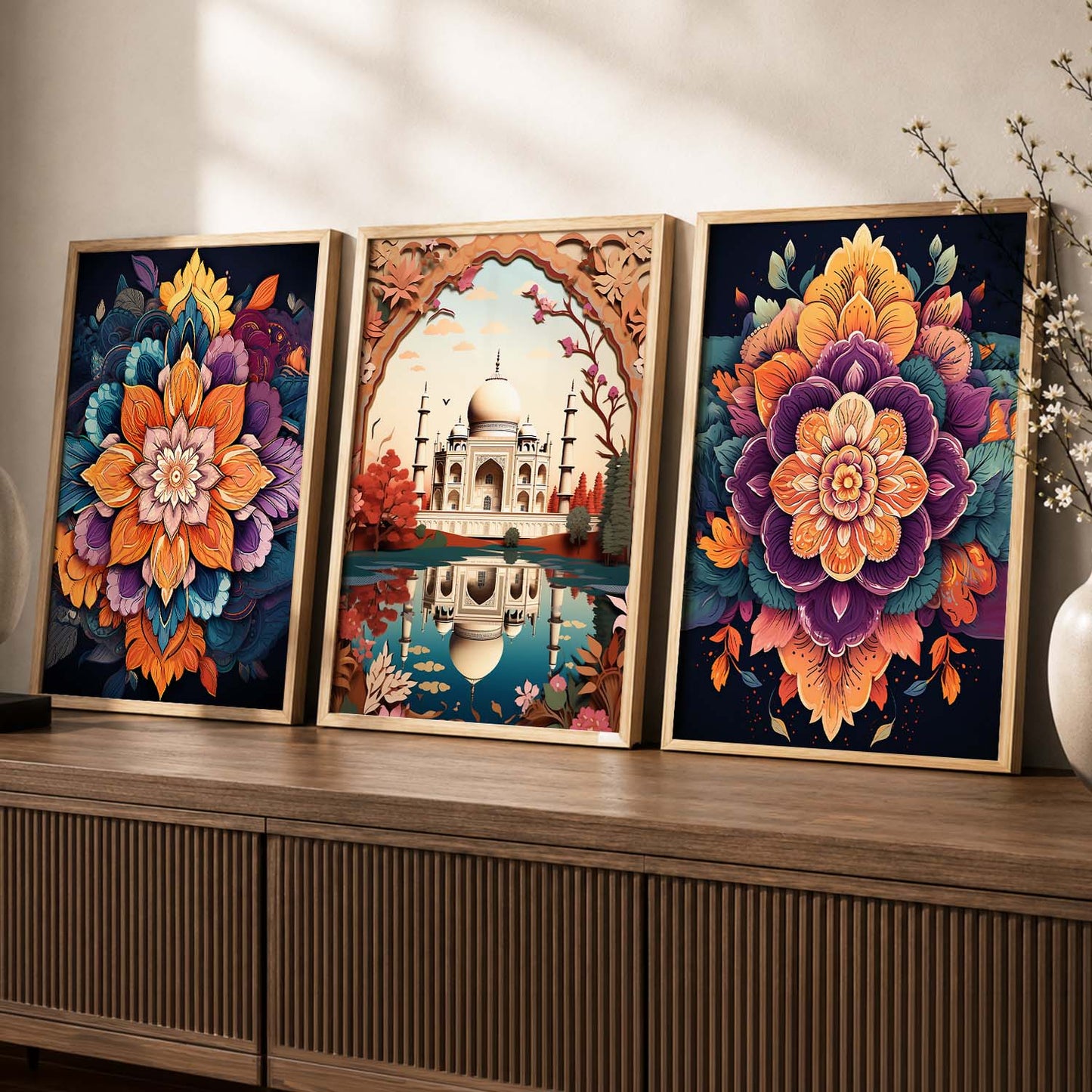 Traditional  Wall Art Paintings for Living Room - Wall Poster With frames