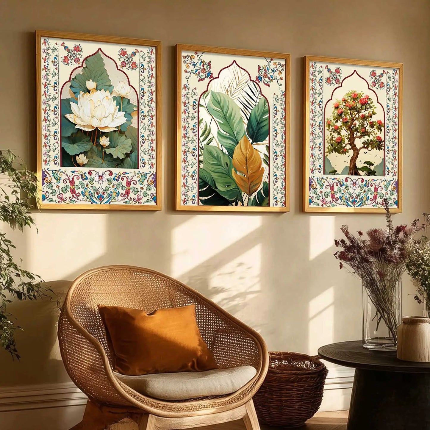 Madhubani   Wall Art Paintings for Living Room - Wall Poster With frames