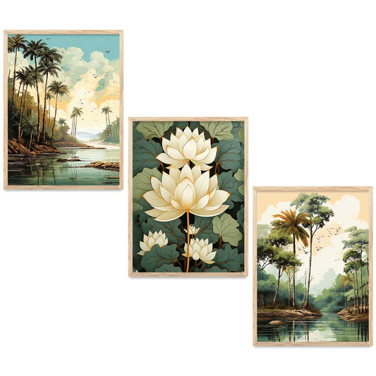Nature  Wall  Art Paintings for Living Room - Wall Poster With frames