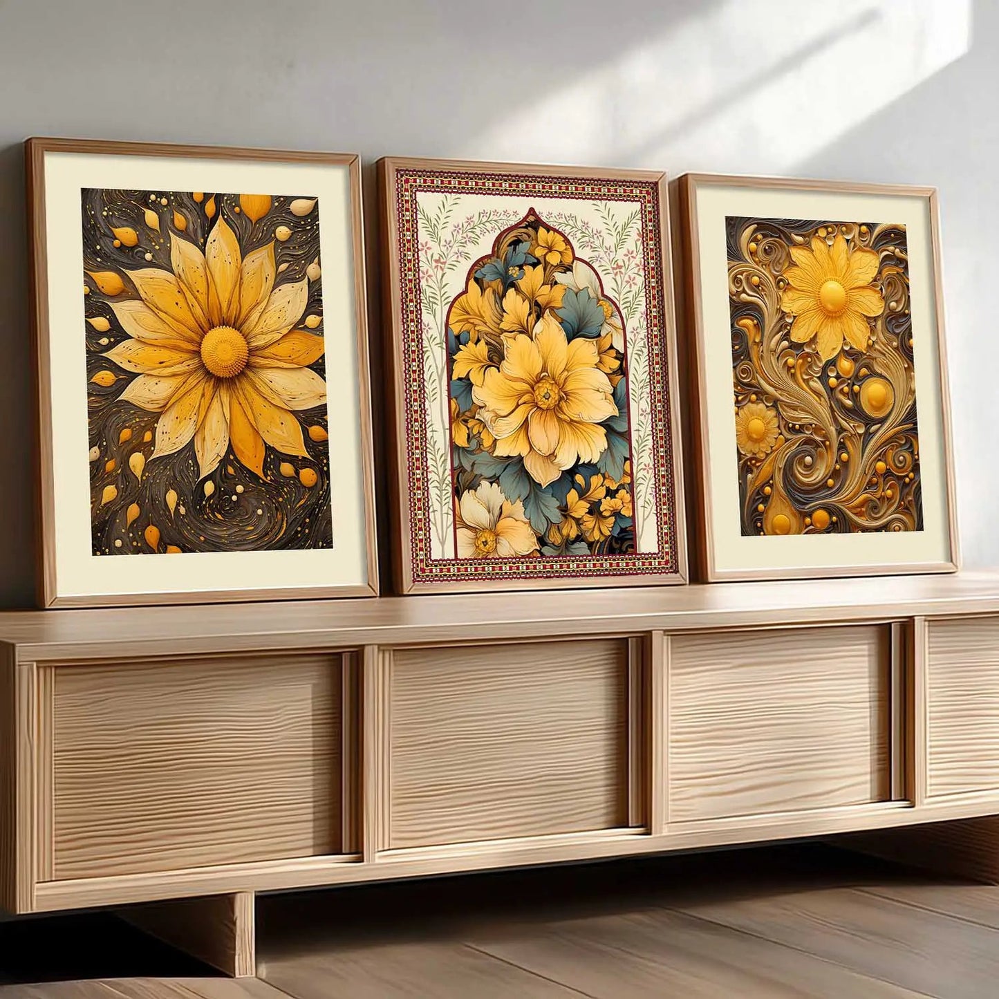 Floral   Wall  Art Paintings for Living Room - Wall Poster With frames