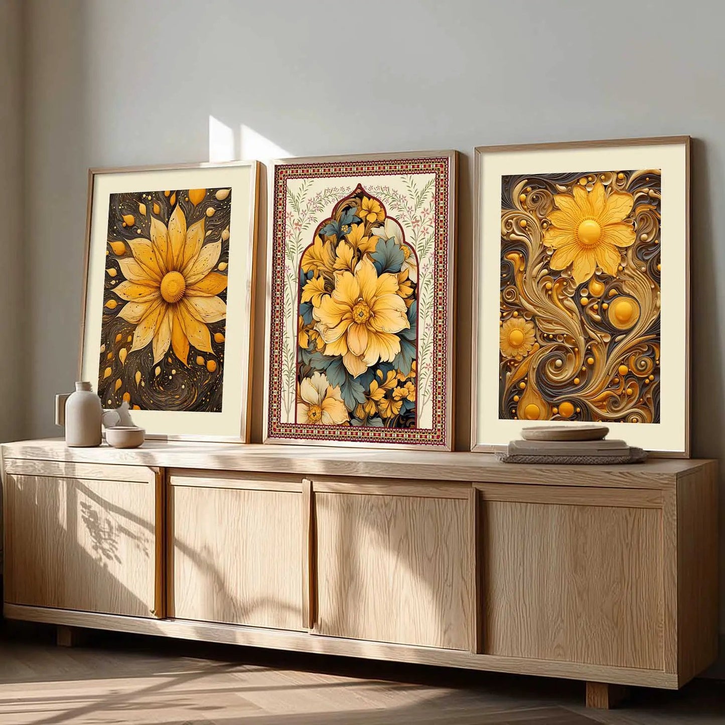 Floral   Wall  Art Paintings for Living Room - Wall Poster With frames