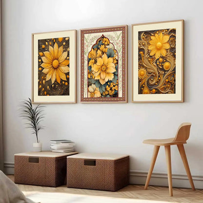 Floral   Wall  Art Paintings for Living Room - Wall Poster With frames