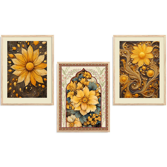 Floral   Wall  Art Paintings for Living Room - Wall Poster With frames