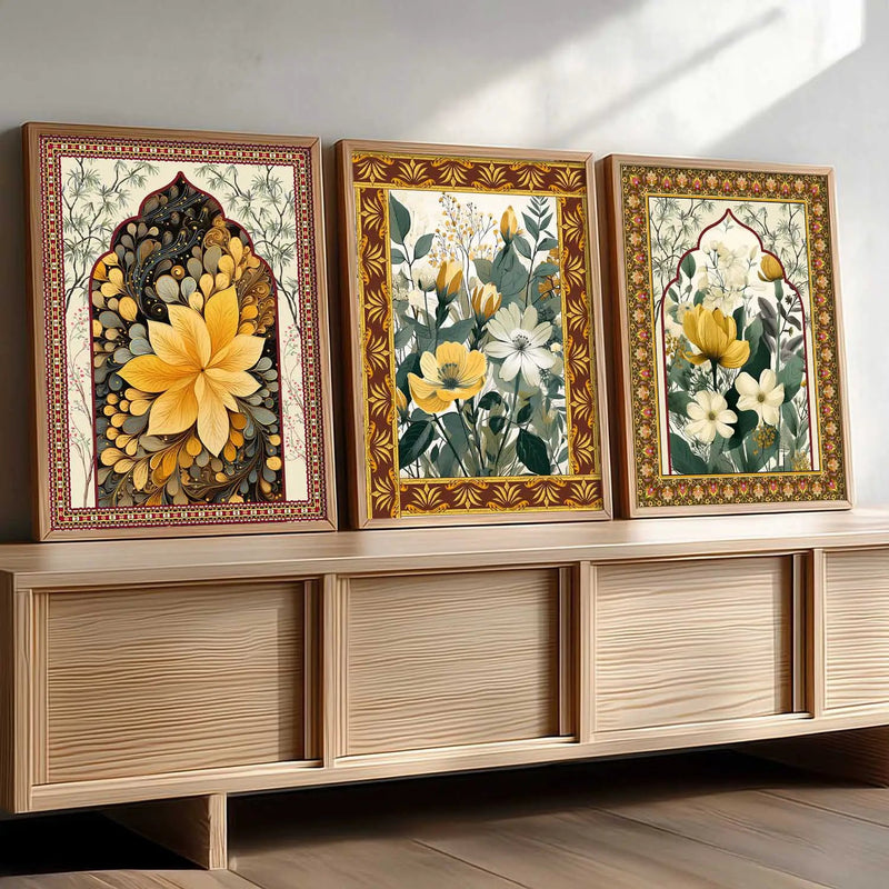 Floral   Wall Art Paintings for Living Room - Wall Poster With frames