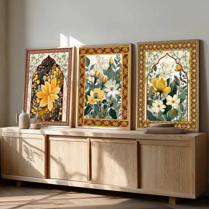 Floral   Wall Art Paintings for Living Room - Wall Poster With frames