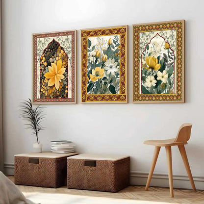 Floral   Wall Art Paintings for Living Room - Wall Poster With frames