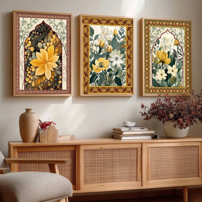 Floral   Wall Art Paintings for Living Room - Wall Poster With frames