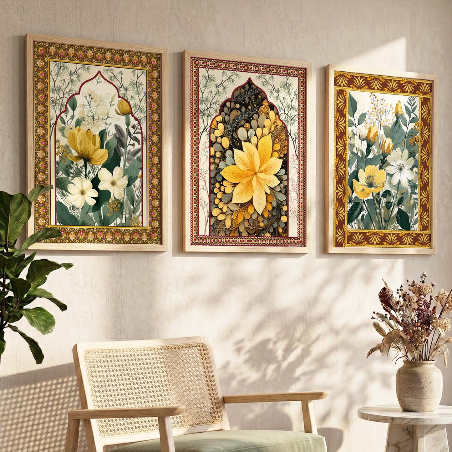 Floral   Wall Art Paintings for Living Room - Wall Poster With frames