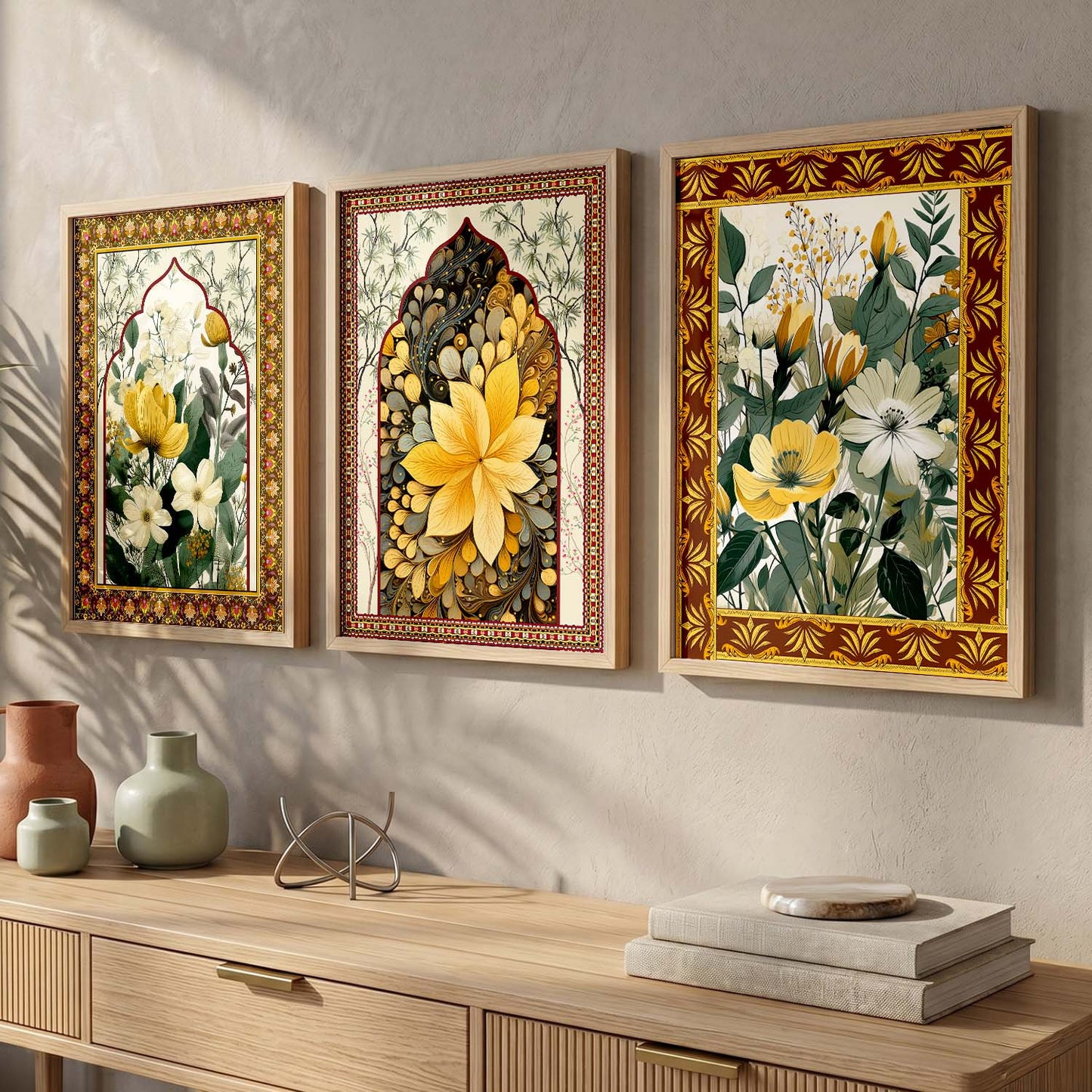 Floral   Wall Art Paintings for Living Room - Wall Poster With frames