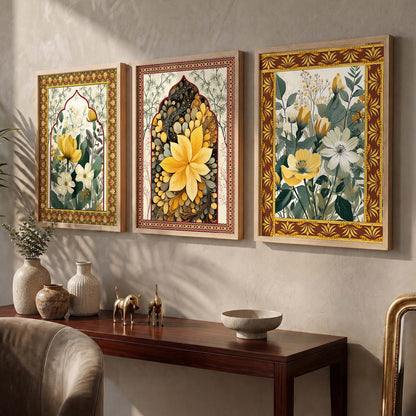 Floral   Wall Art Paintings for Living Room - Wall Poster With frames