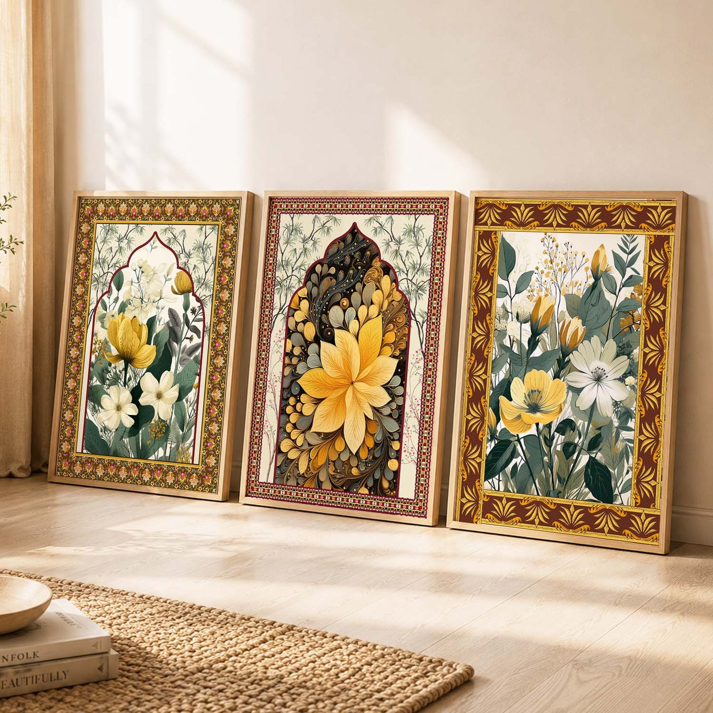 Floral   Wall Art Paintings for Living Room - Wall Poster With frames