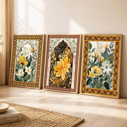Floral   Wall Art Paintings for Living Room - Wall Poster With frames
