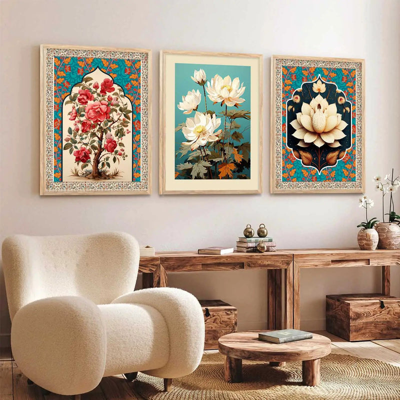 Floral  Wall Art Paintings for Living Room - Wall Poster With frames