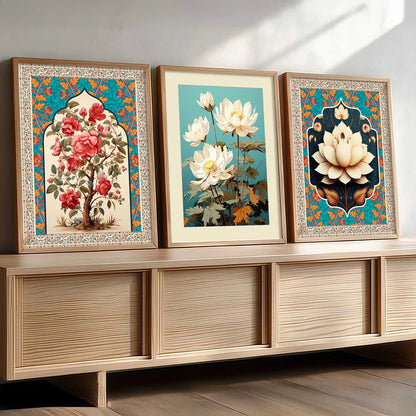 Floral  Wall Art Paintings for Living Room - Wall Poster With frames