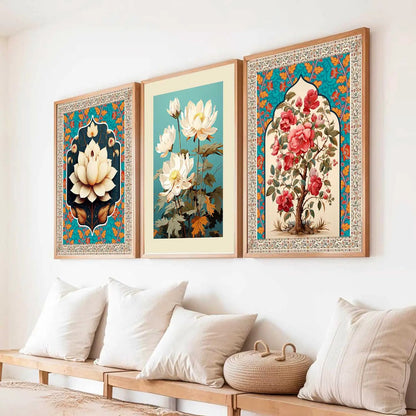 Floral  Wall Art Paintings for Living Room - Wall Poster With frames