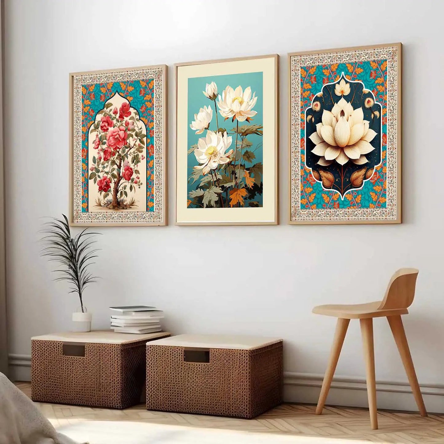 Floral  Wall Art Paintings for Living Room - Wall Poster With frames