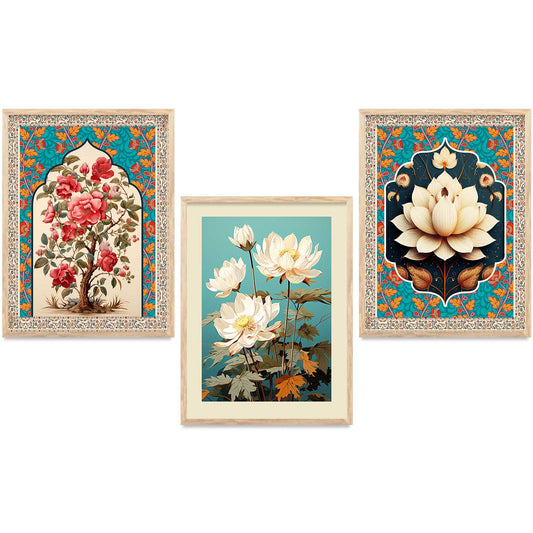 Floral  Wall Art Paintings for Living Room - Wall Poster With frames
