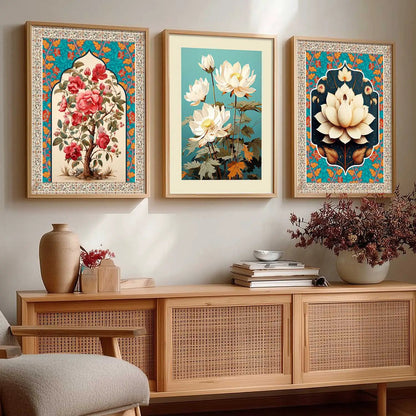 Floral  Wall Art Paintings for Living Room - Wall Poster With frames