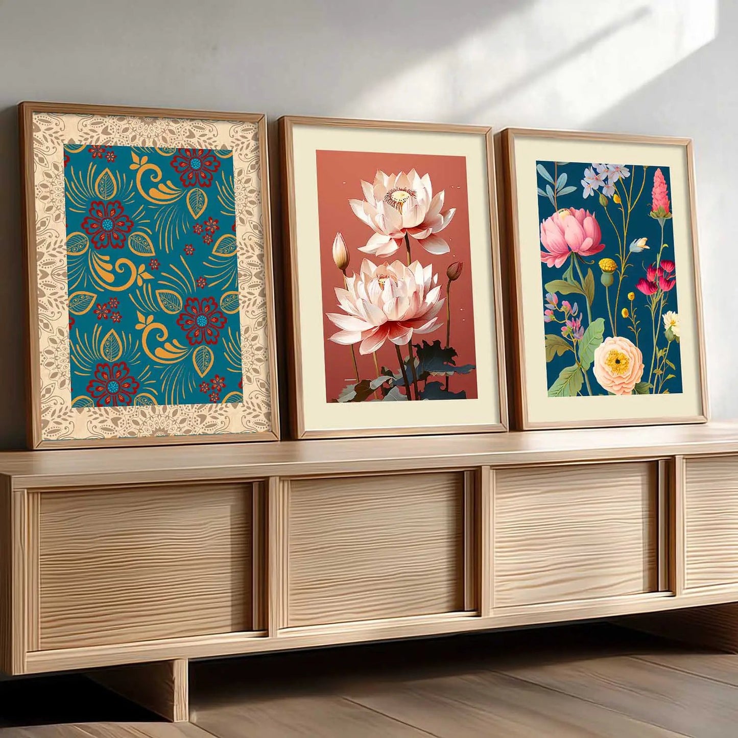Floral  Wall  Art Paintings for Living Room - Wall Poster With frames