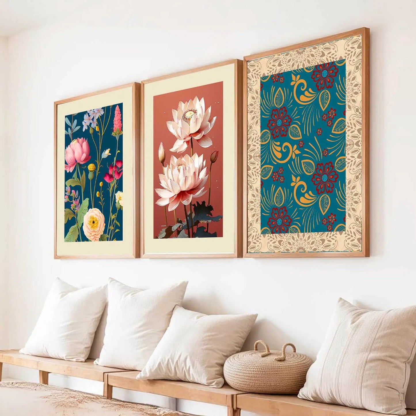 Floral  Wall  Art Paintings for Living Room - Wall Poster With frames