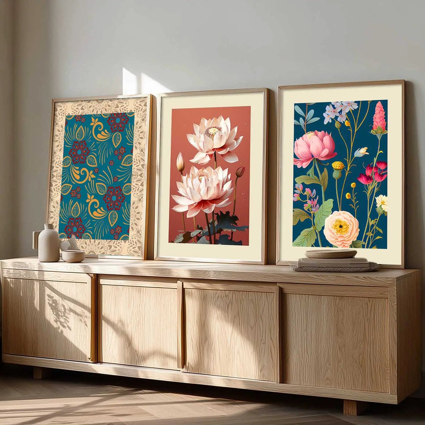 Floral  Wall  Art Paintings for Living Room - Wall Poster With frames