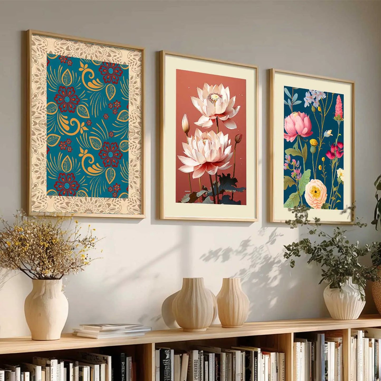 Floral  Wall  Art Paintings for Living Room - Wall Poster With frames