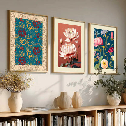 Floral  Wall  Art Paintings for Living Room - Wall Poster With frames