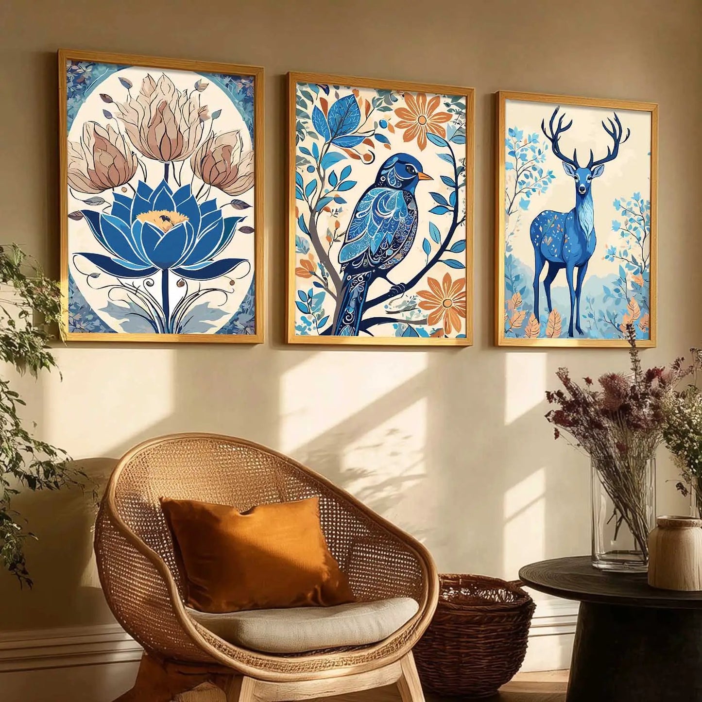 Traditional  Wall  Art Paintings for Living Room - Wall Poster With frames