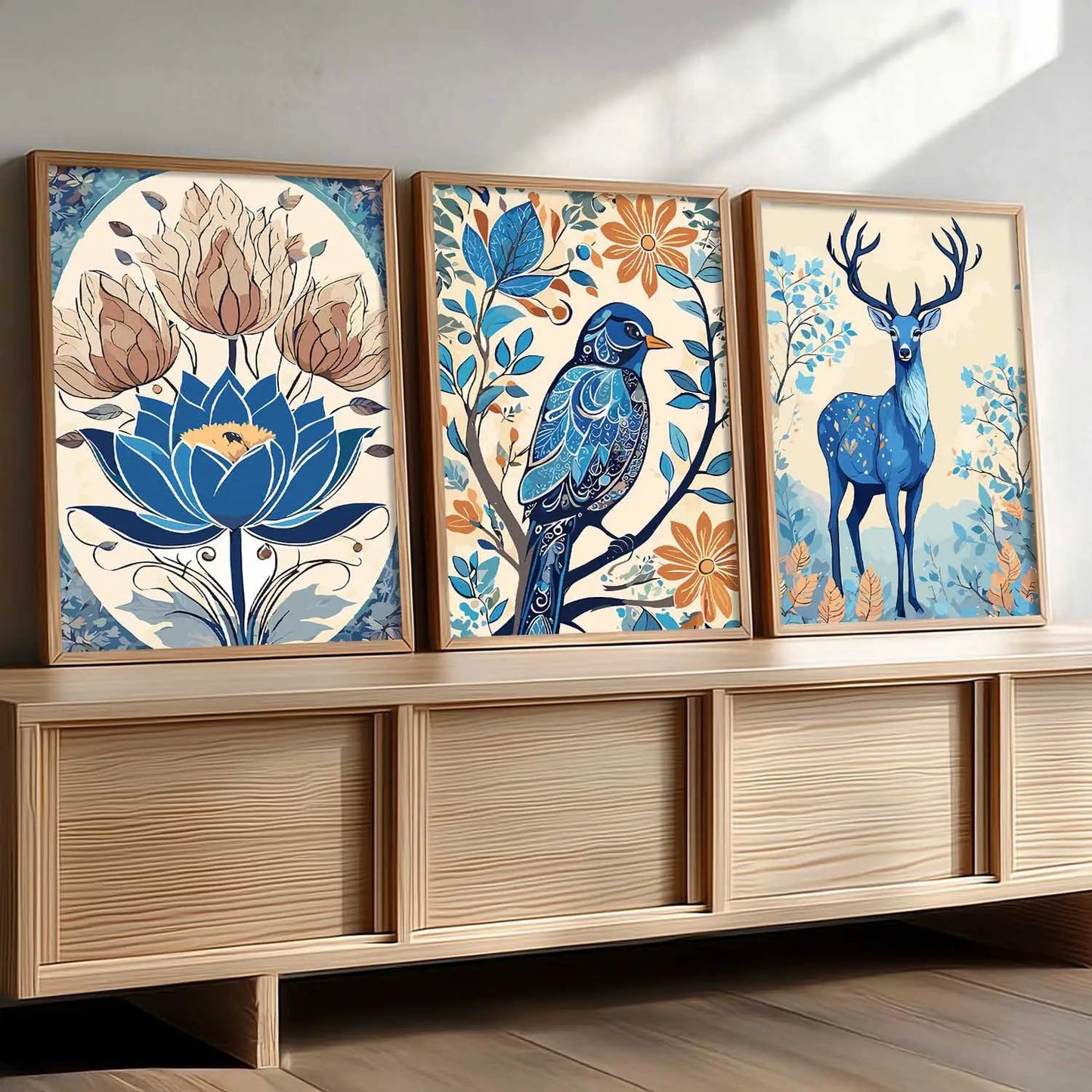 Traditional  Wall  Art Paintings for Living Room - Wall Poster With frames