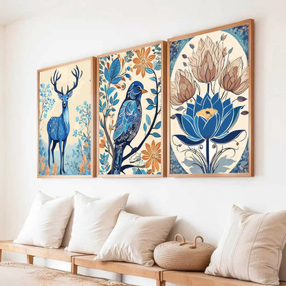 Traditional  Wall  Art Paintings for Living Room - Wall Poster With frames